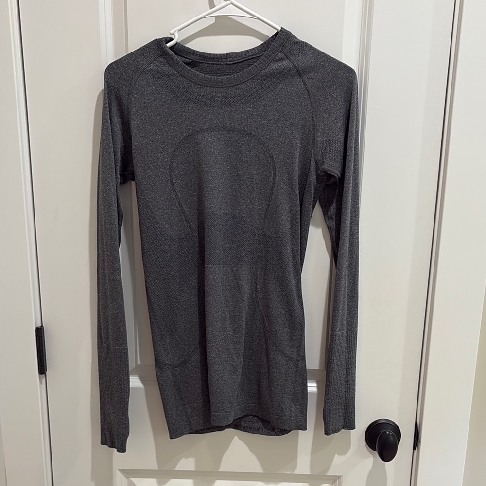 Lululemon Swiftly Gray Long Sleeve Athletic Top